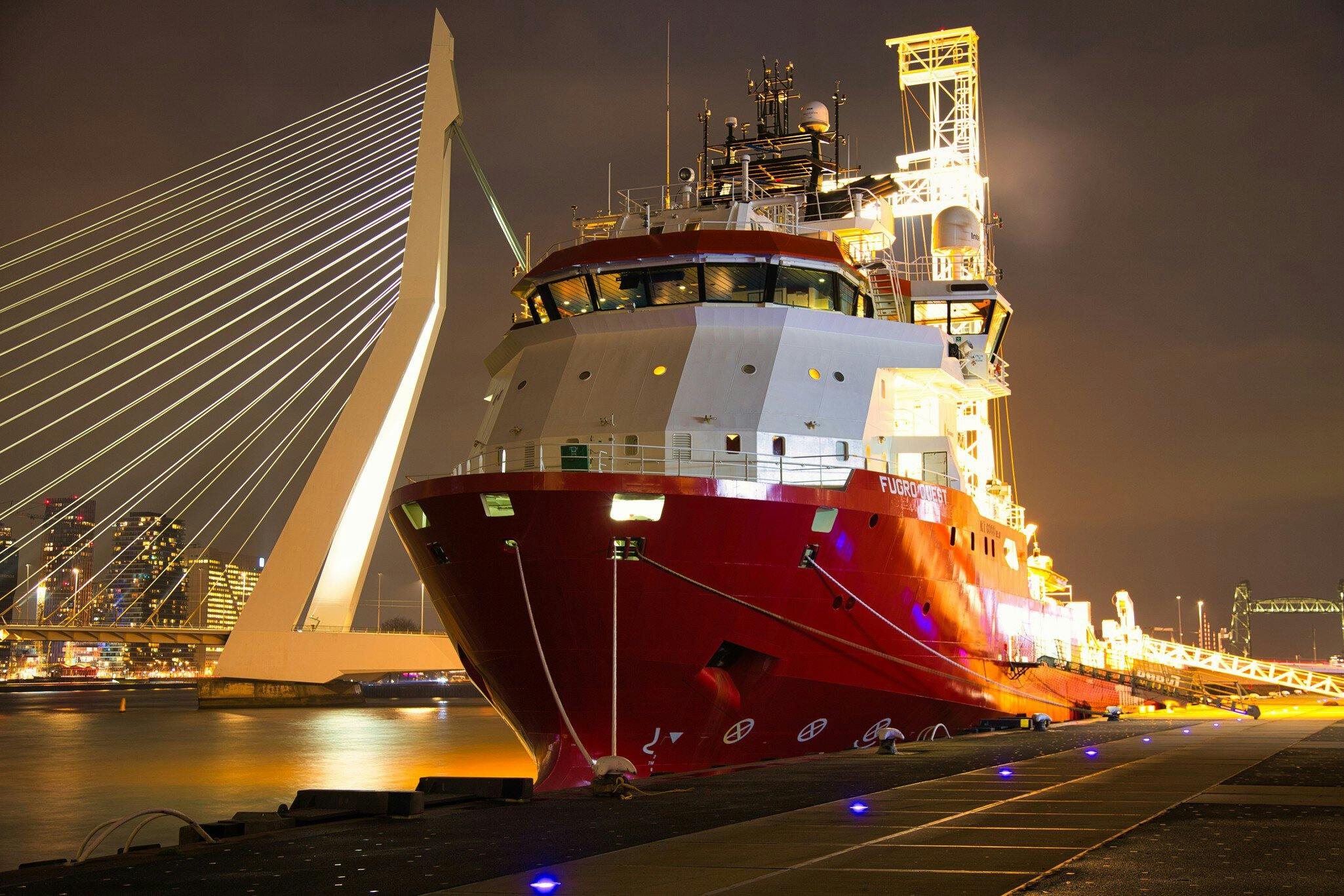The naming ceremony for the Fugro Quest