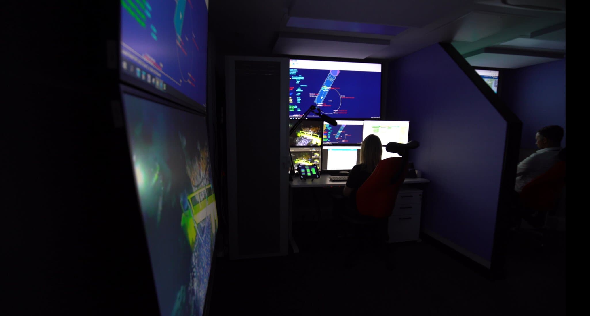 Remote operations inspectors conducting visual inspection of subsea assets