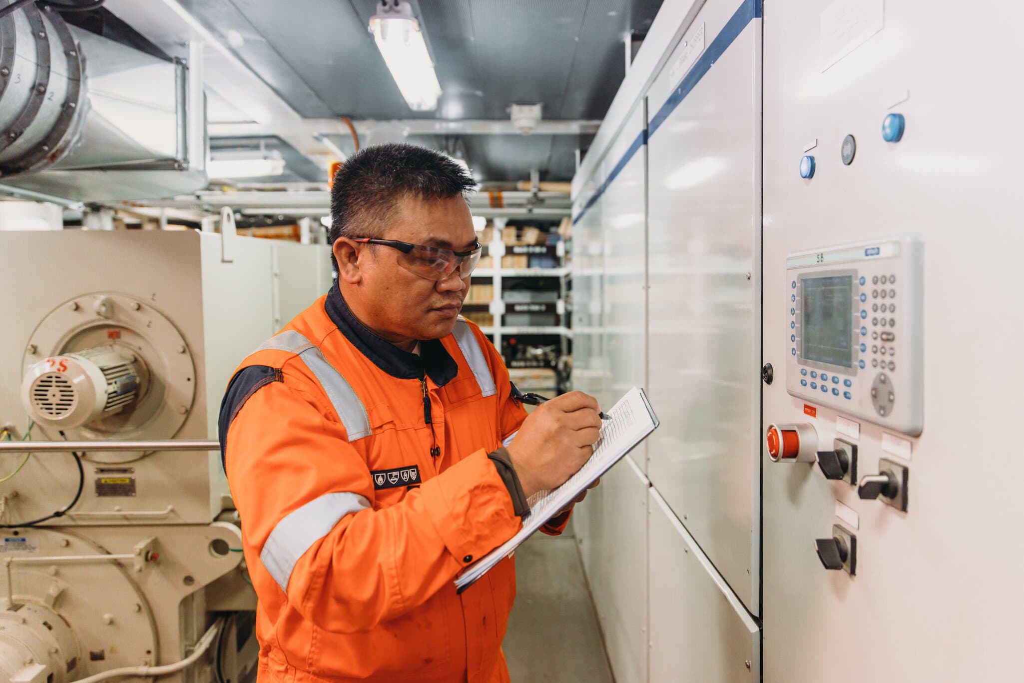 Engineer onboard Fugro Galaxy