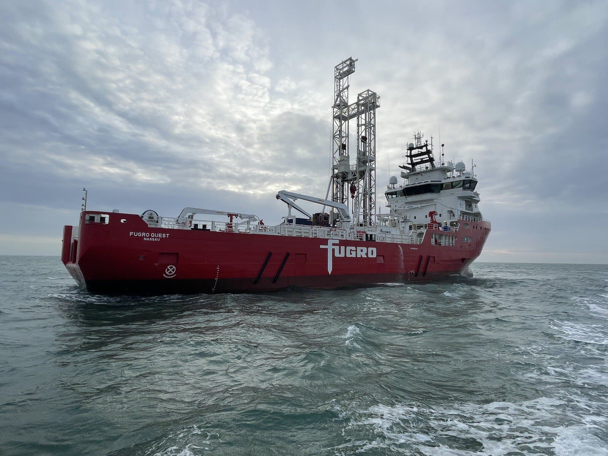 Fugro Quest at sea, off Scheveningen during sea trials