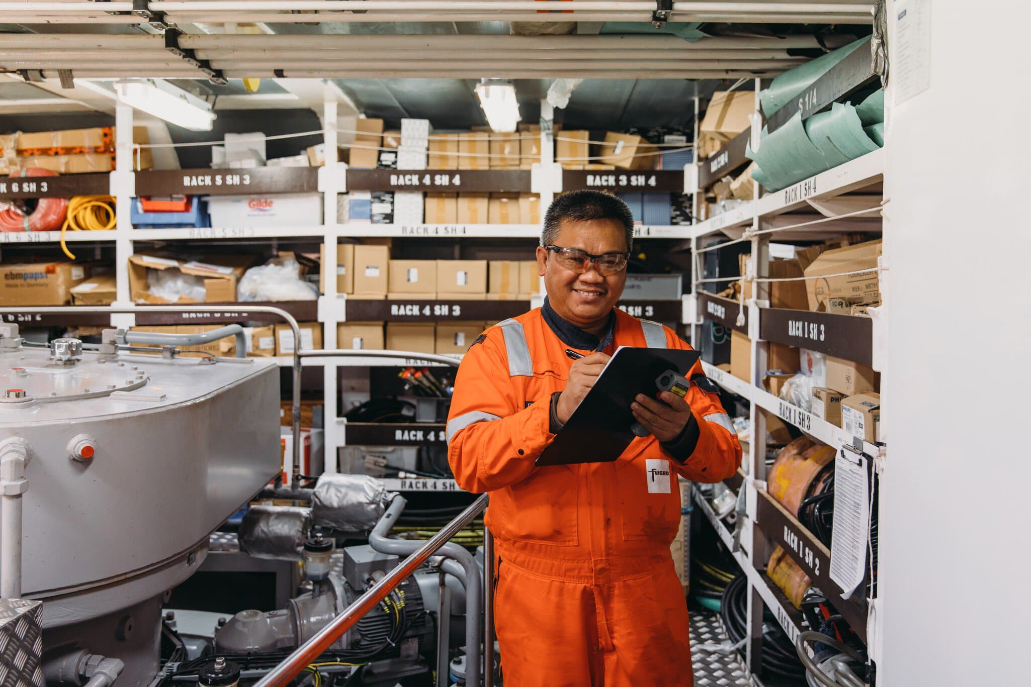Engineer onboard Fugro Galaxy