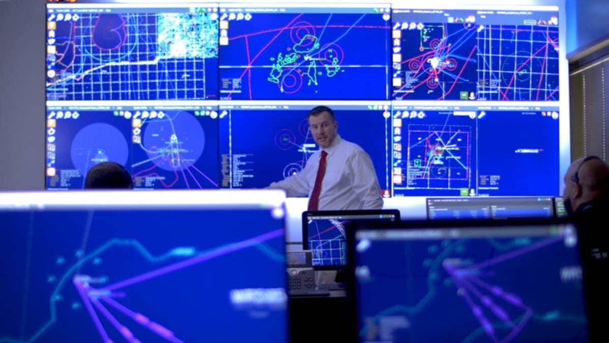 Image of�Fugro employee working at Command Centre.