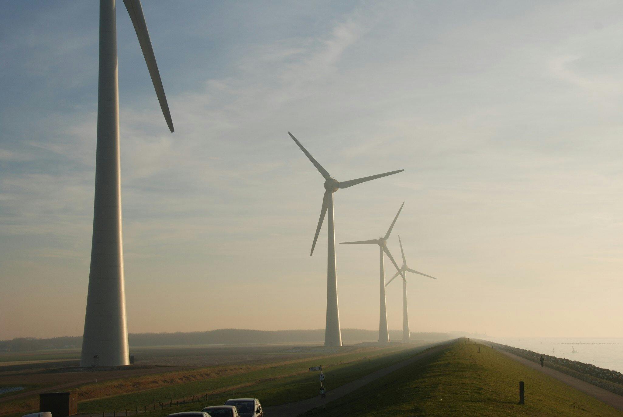 Onshore wind farm in Netherlands