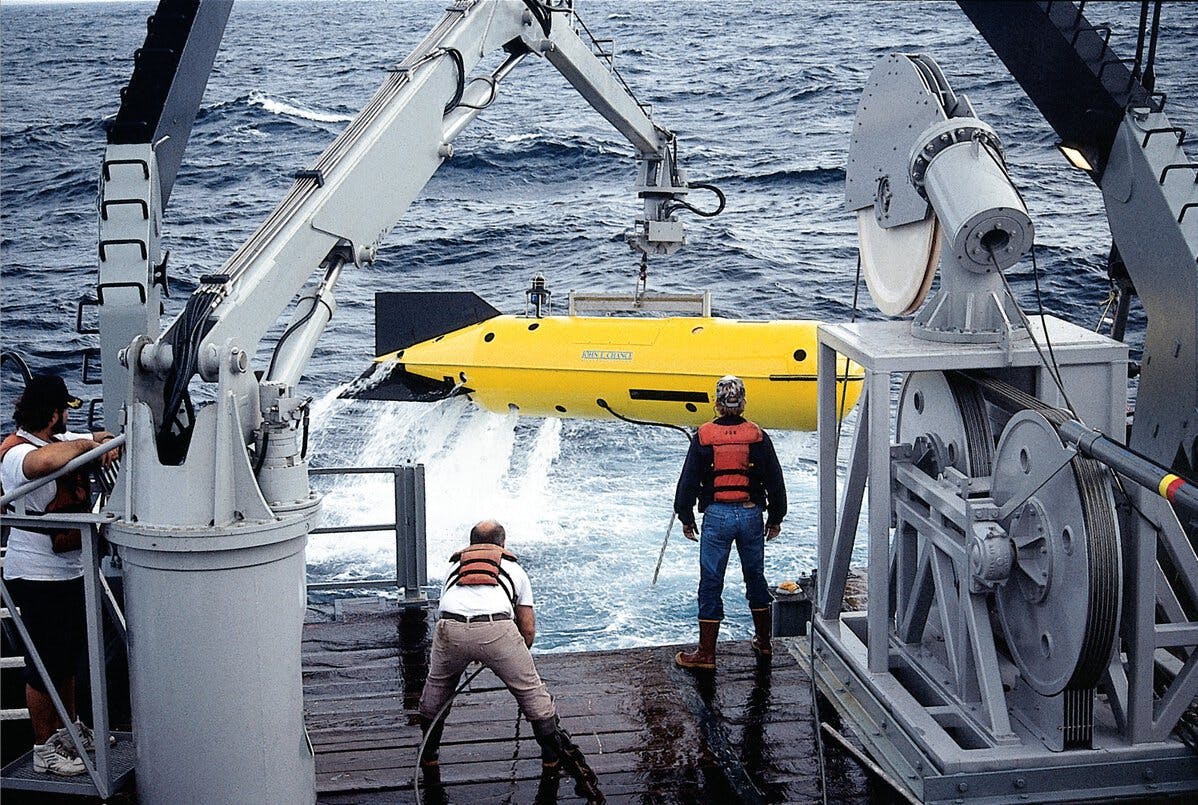 ‘deep tow’ system with which the seabed is being charted